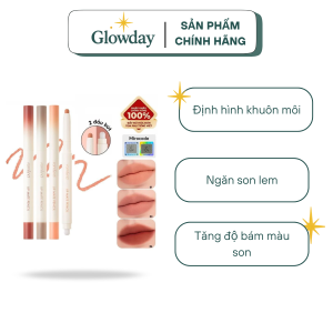 Chì Kẻ Viền Môi Nhung Lì, Lâu Trôi, Thiết Kế 2 Đầu Romand Lip Mate Pencil 0.5g