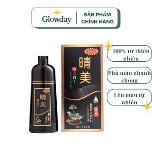 dầu gội phủ bạc nhuộm tóc thảo Komi Nhật Bản chai 500 ml  - Màu nâu đen